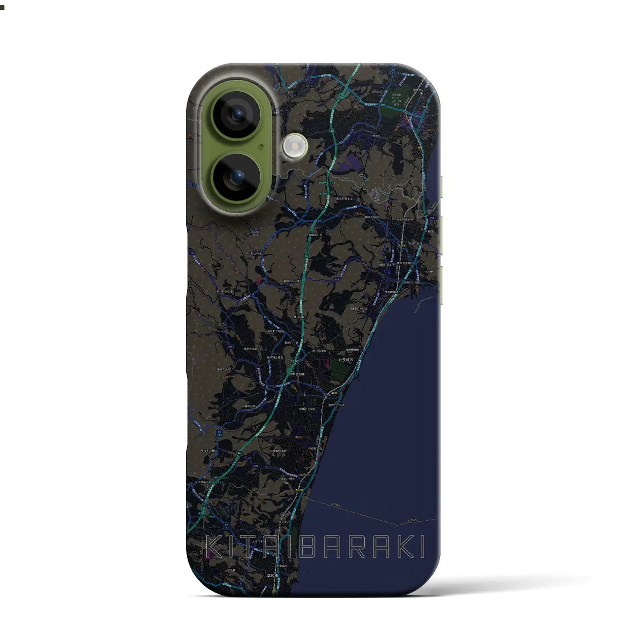 【北茨城(茨城県)】地図柄iPhoneケース(バックカバータイプ)