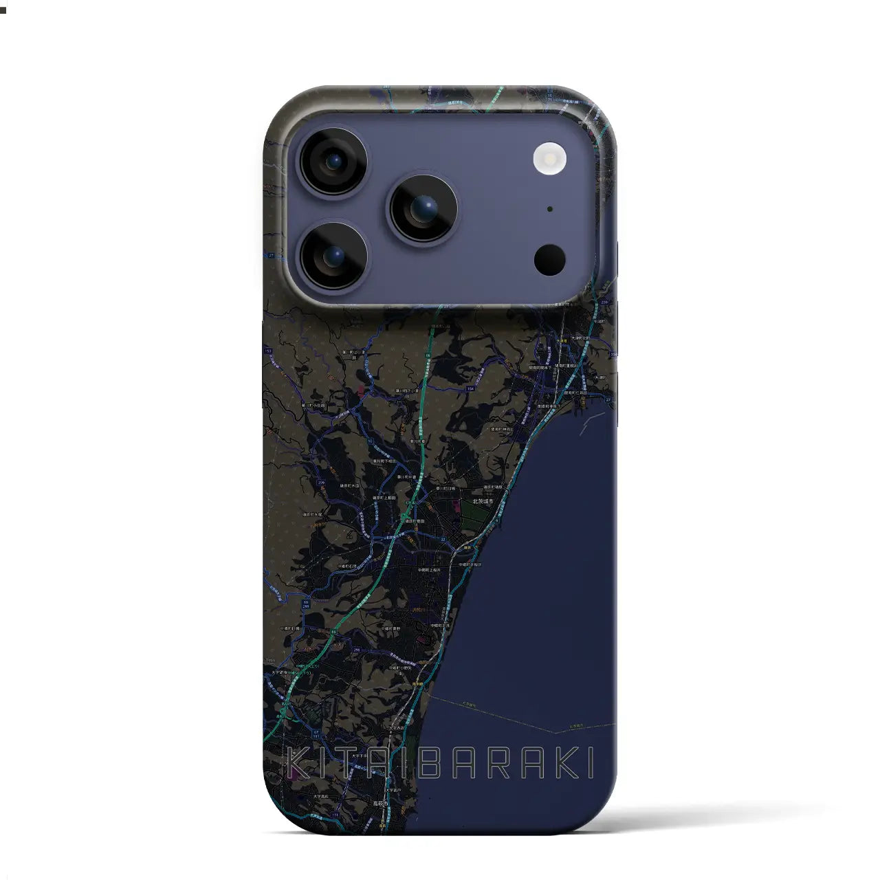 【北茨城(茨城県)】地図柄iPhoneケース(バックカバータイプ)