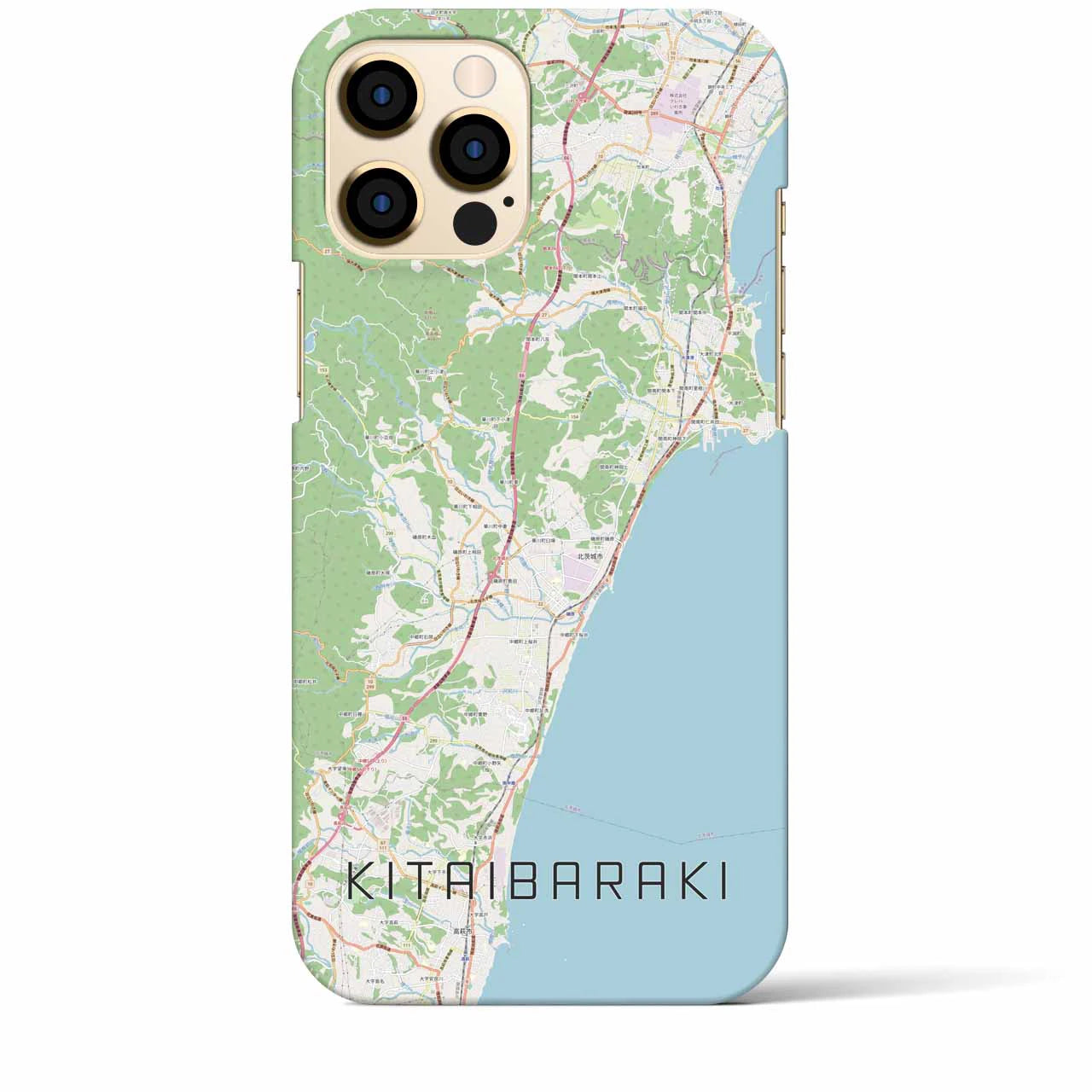 【北茨城(茨城県)】地図柄iPhoneケース(バックカバータイプ)
