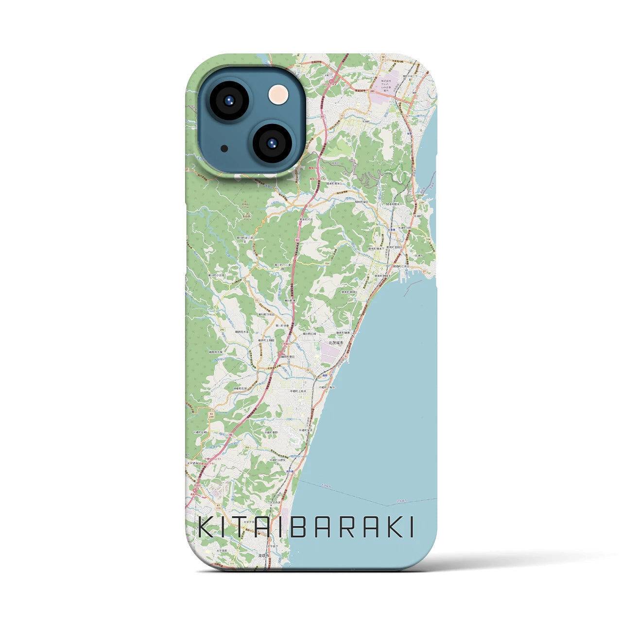 【北茨城(茨城県)】地図柄iPhoneケース(バックカバータイプ)