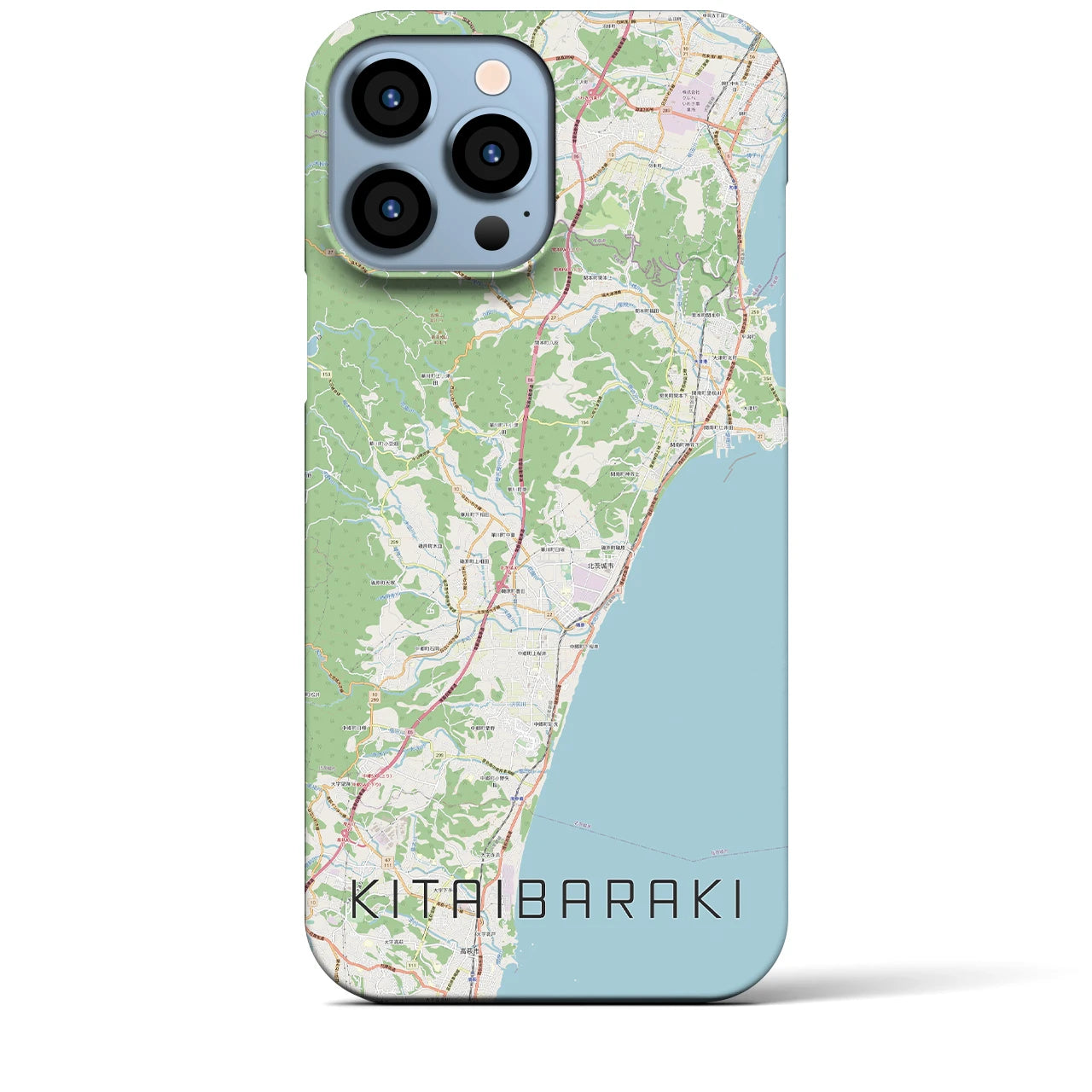 【北茨城(茨城県)】地図柄iPhoneケース(バックカバータイプ)