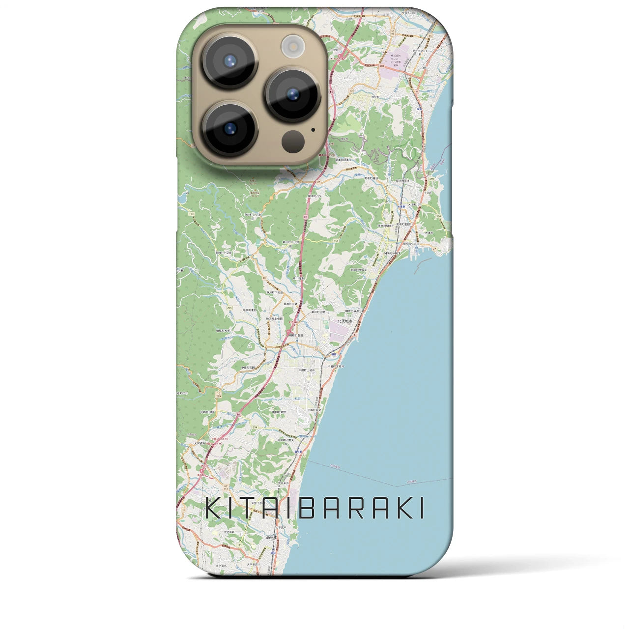 【北茨城(茨城県)】地図柄iPhoneケース(バックカバータイプ)