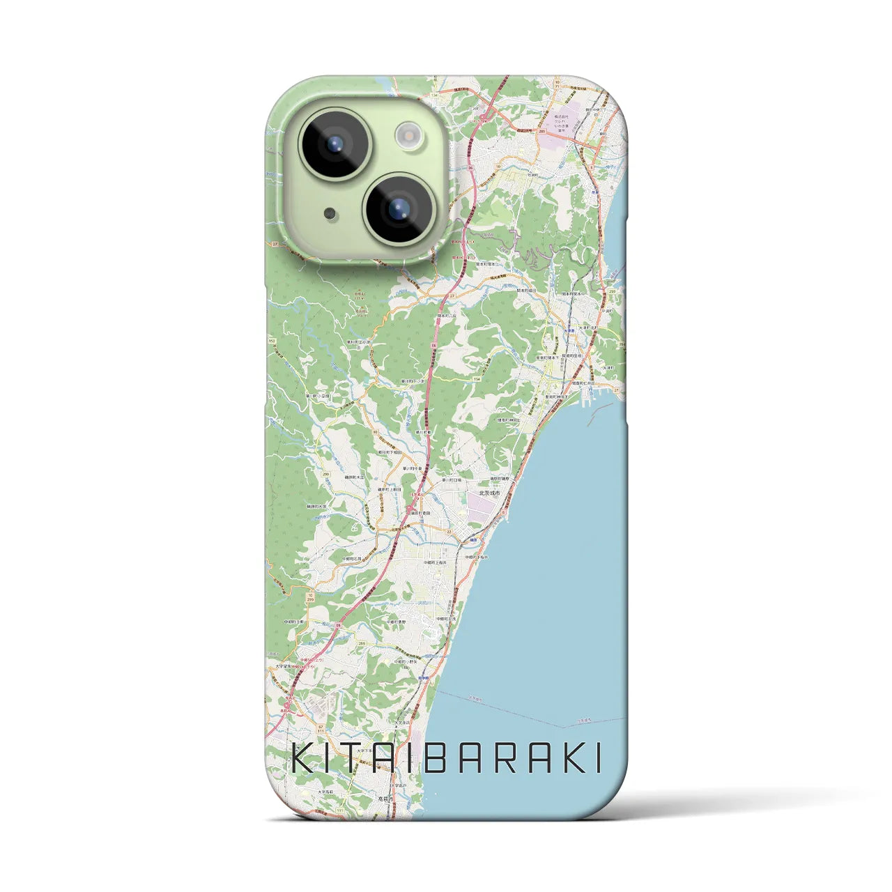 【北茨城(茨城県)】地図柄iPhoneケース(バックカバータイプ)