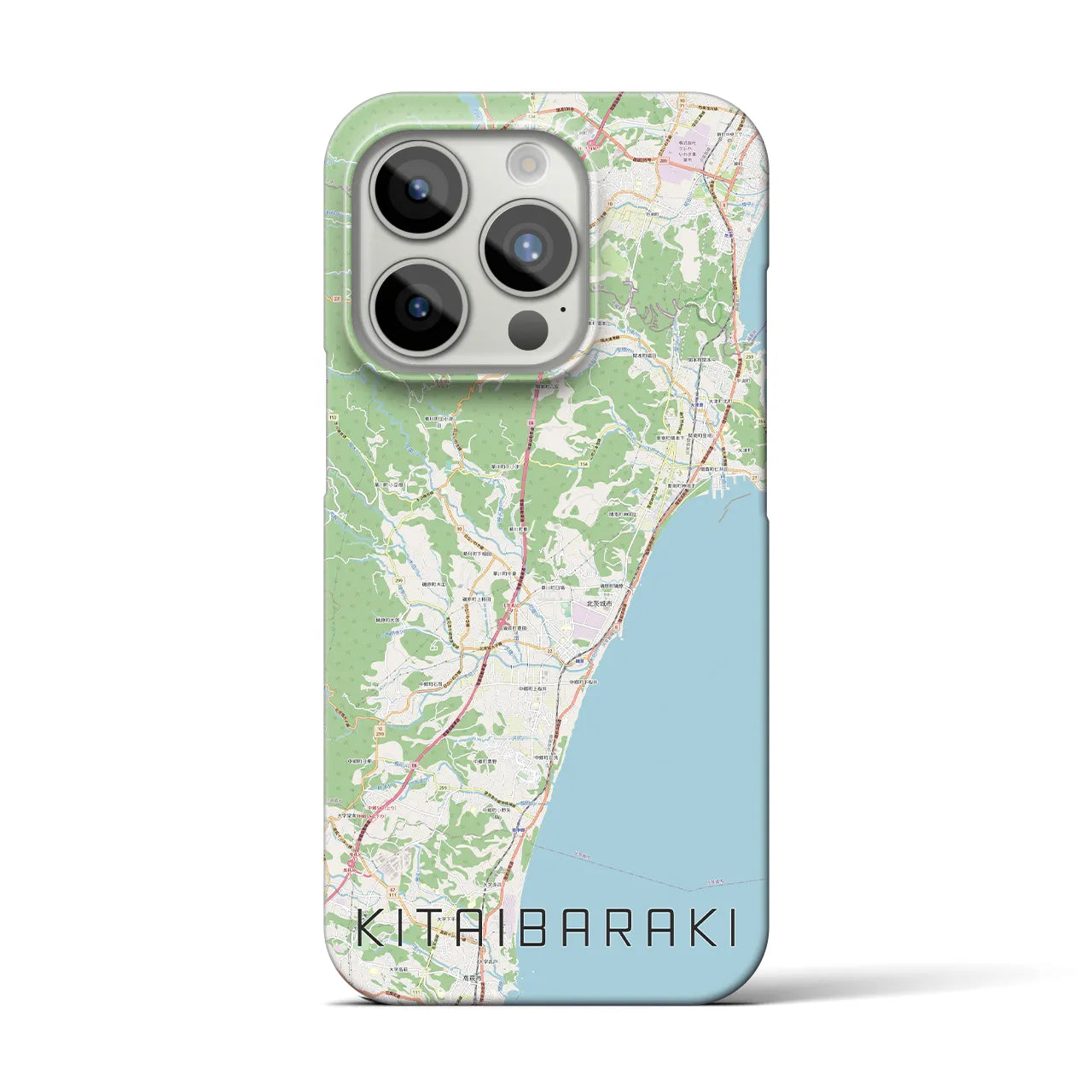 【北茨城(茨城県)】地図柄iPhoneケース(バックカバータイプ)