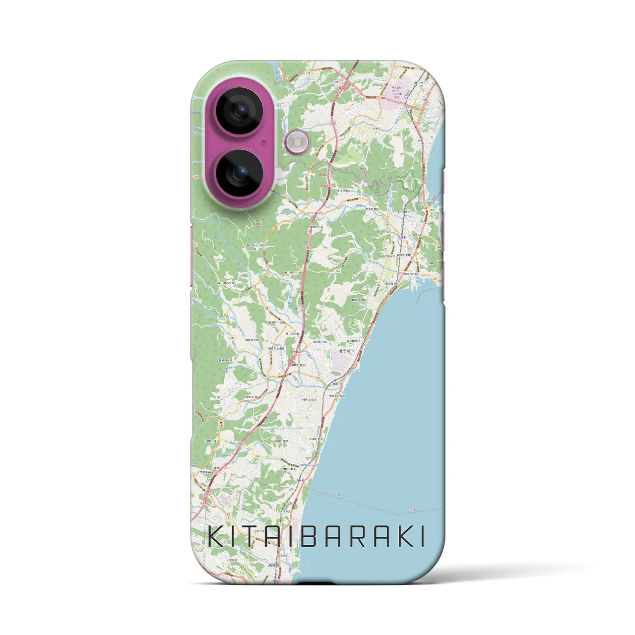 【北茨城(茨城県)】地図柄iPhoneケース(バックカバータイプ)