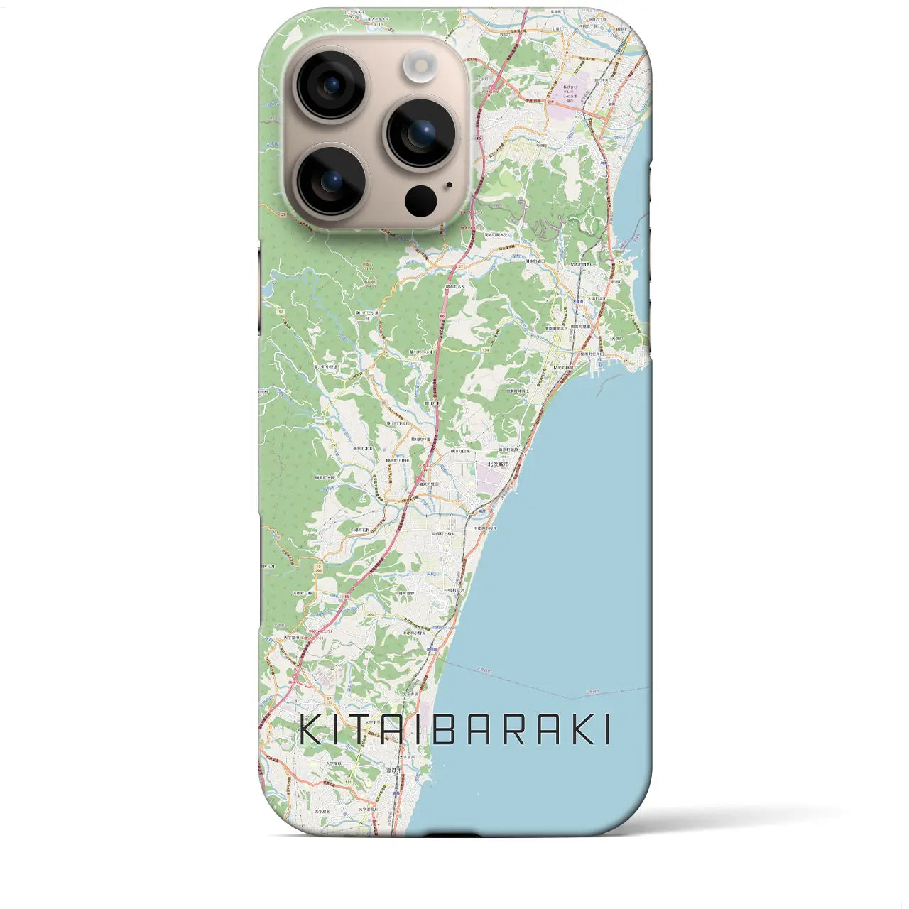 【北茨城(茨城県)】地図柄iPhoneケース(バックカバータイプ)