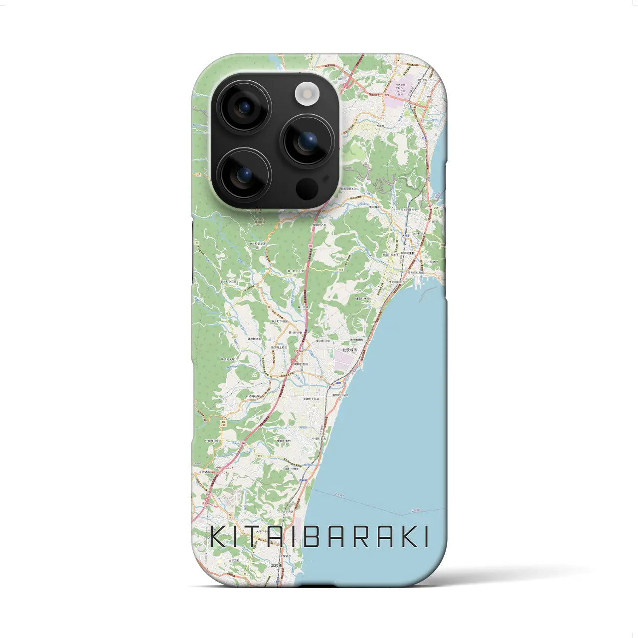 【北茨城(茨城県)】地図柄iPhoneケース(バックカバータイプ)