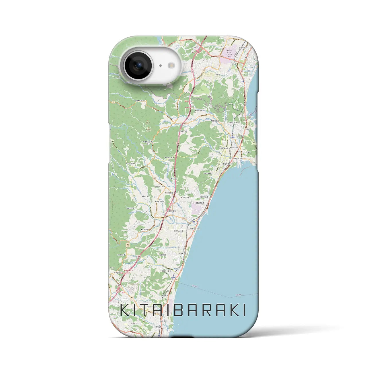【北茨城(茨城県)】地図柄iPhoneケース(バックカバータイプ)