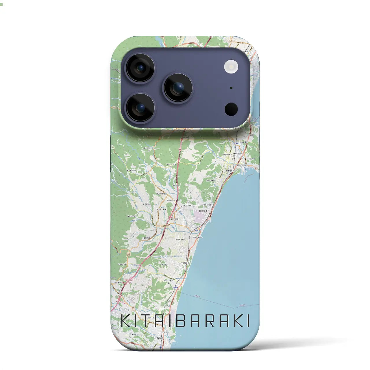 【北茨城(茨城県)】地図柄iPhoneケース(バックカバータイプ)