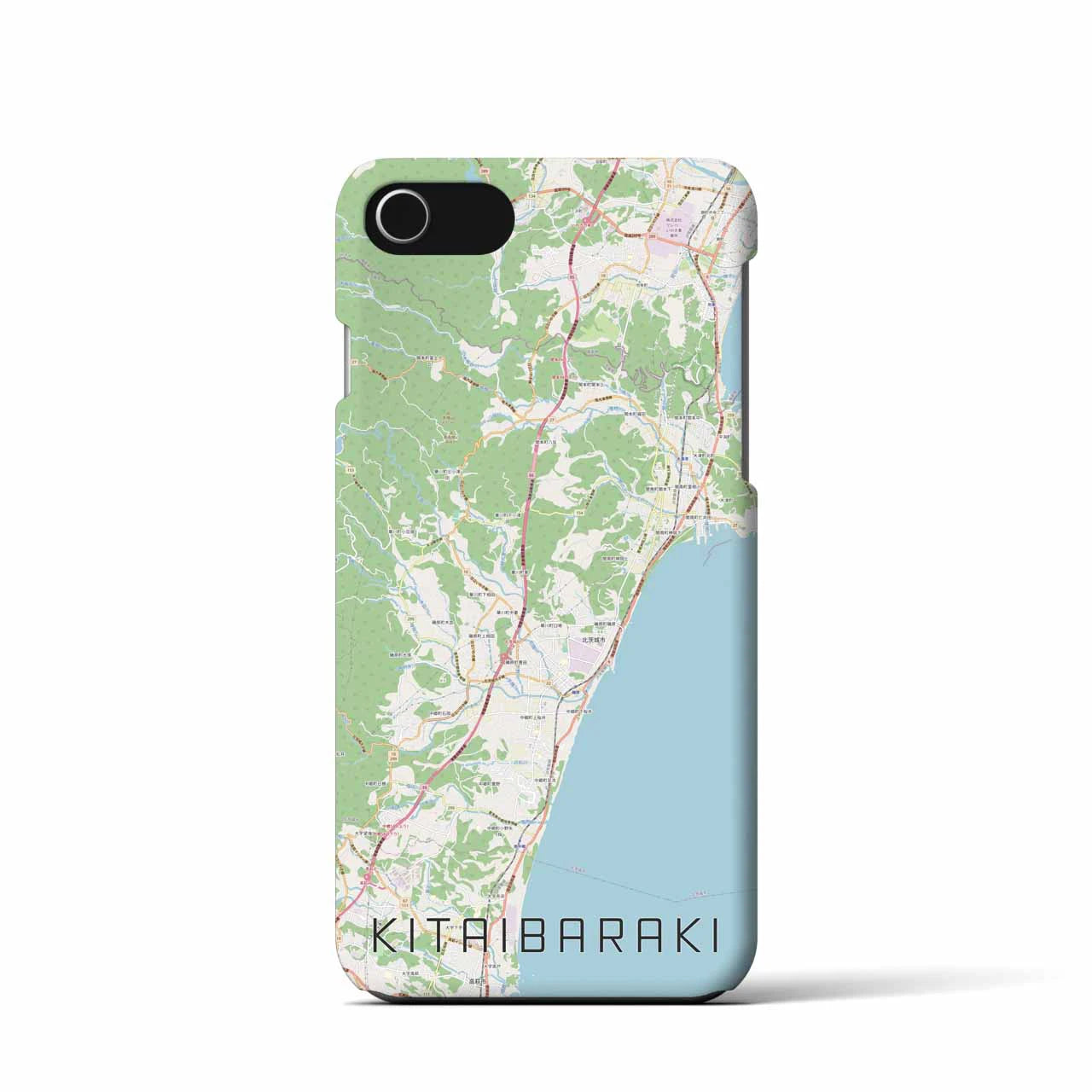 【北茨城(茨城県)】地図柄iPhoneケース(バックカバータイプ)