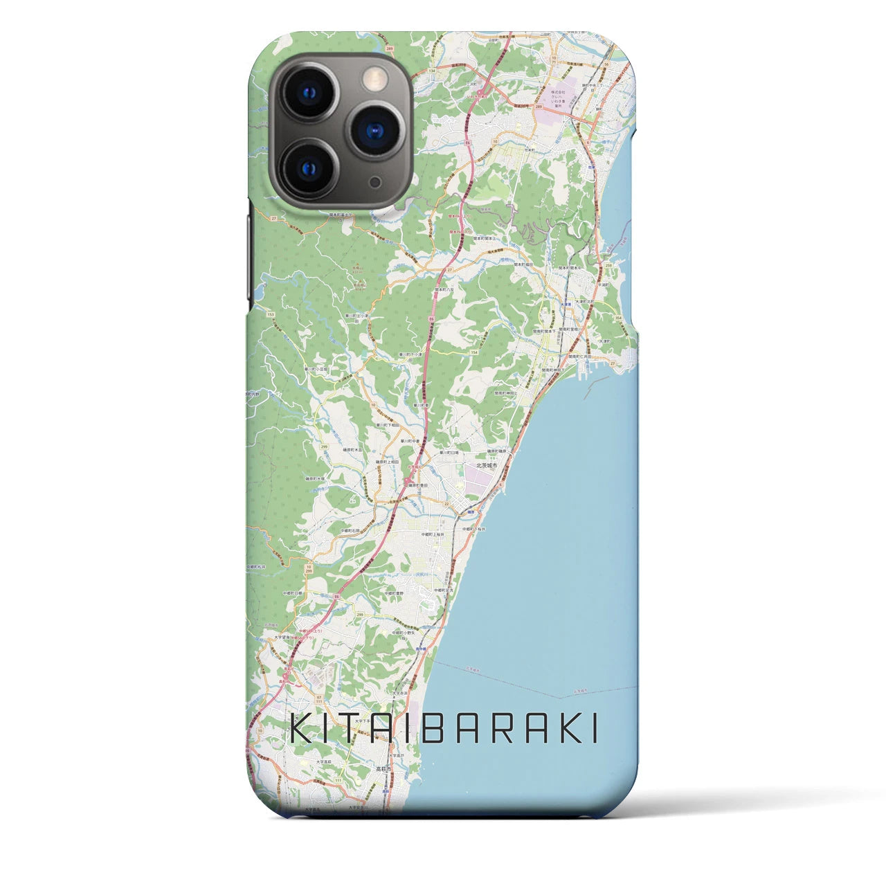 【北茨城(茨城県)】地図柄iPhoneケース(バックカバータイプ)