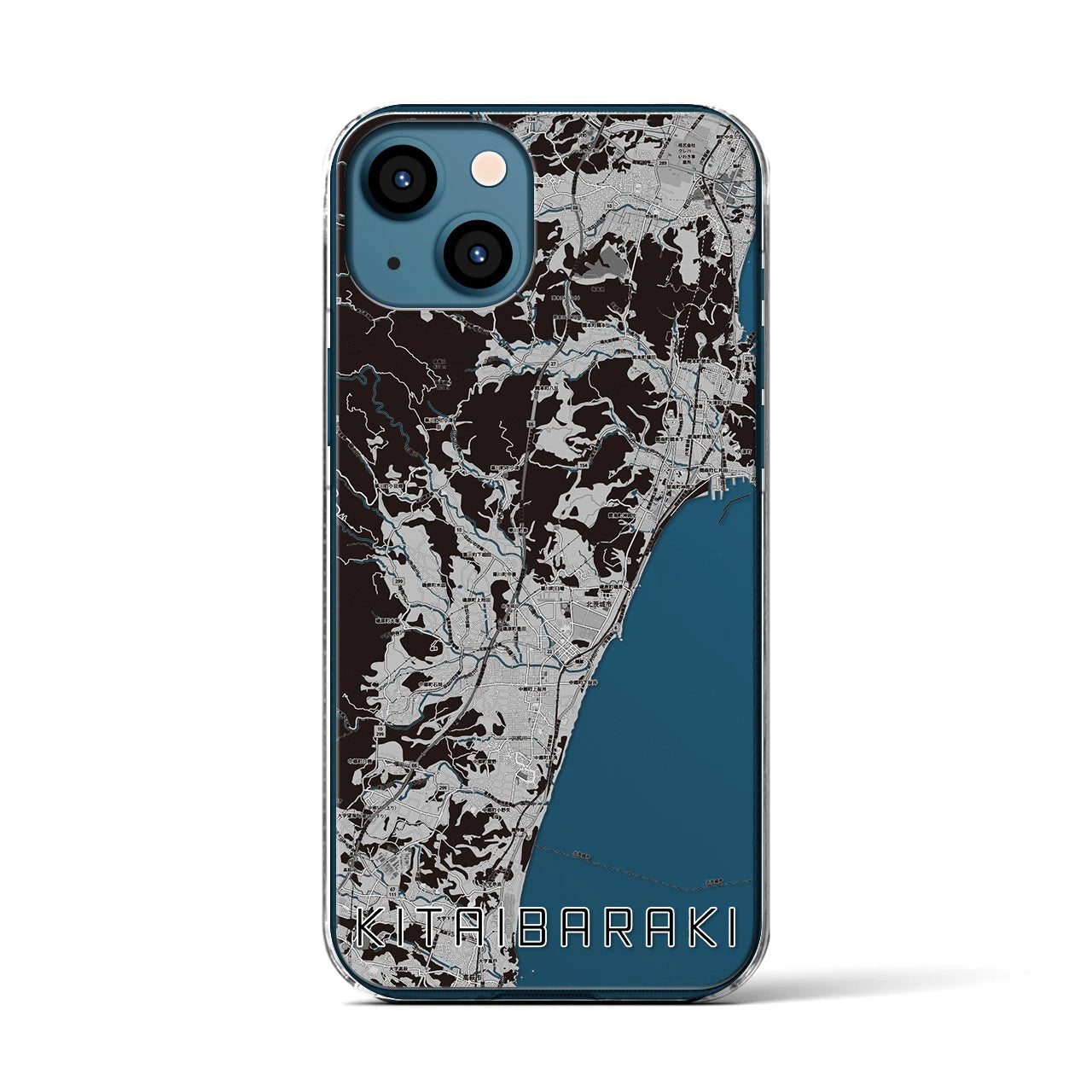 【北茨城(茨城県)】地図柄iPhoneケース(クリアタイプ)