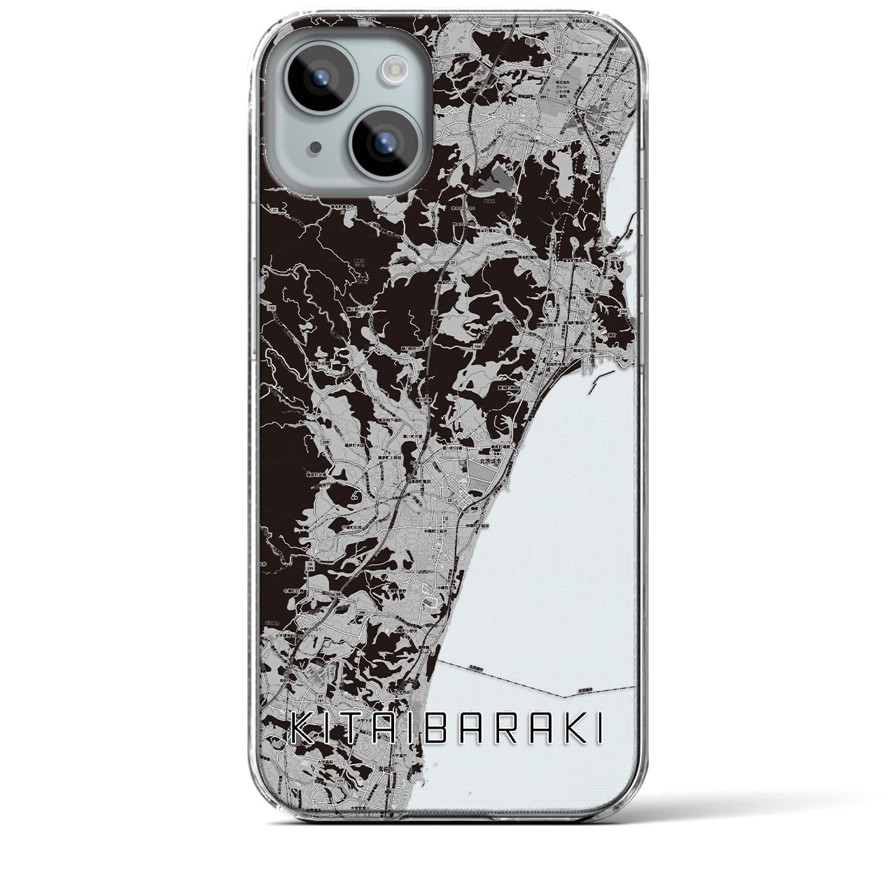 【北茨城(茨城県)】地図柄iPhoneケース(クリアタイプ)