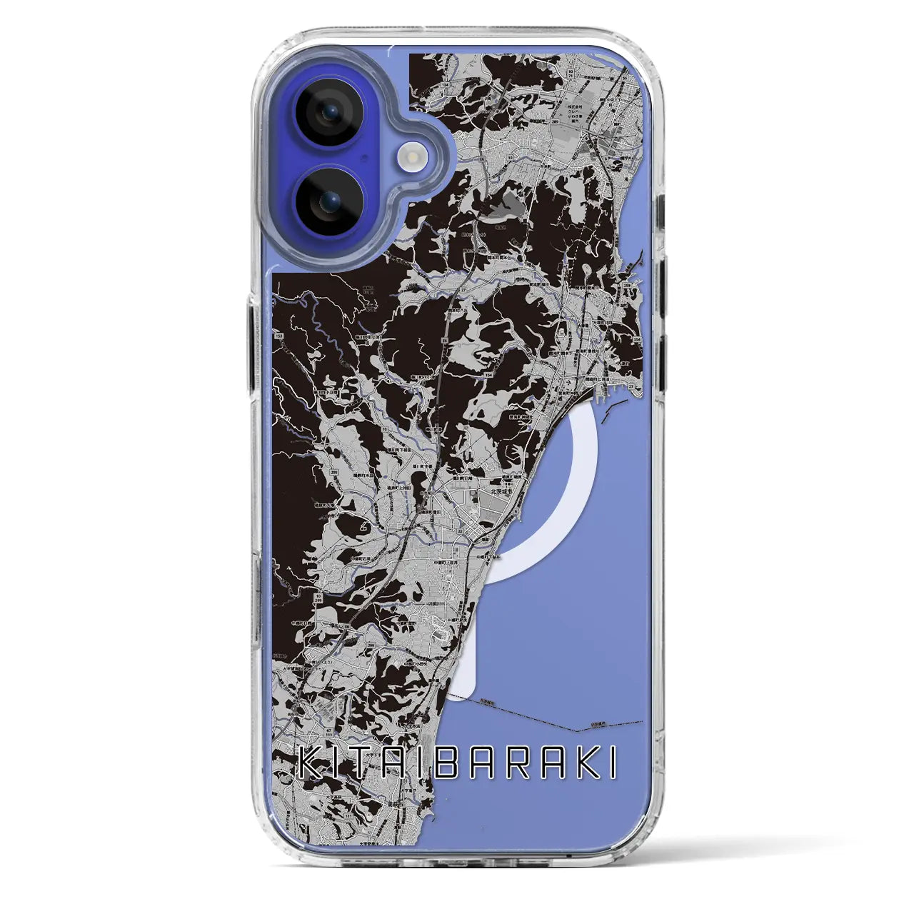 【北茨城(茨城県)】地図柄iPhoneケース(MagSafeタイプ)