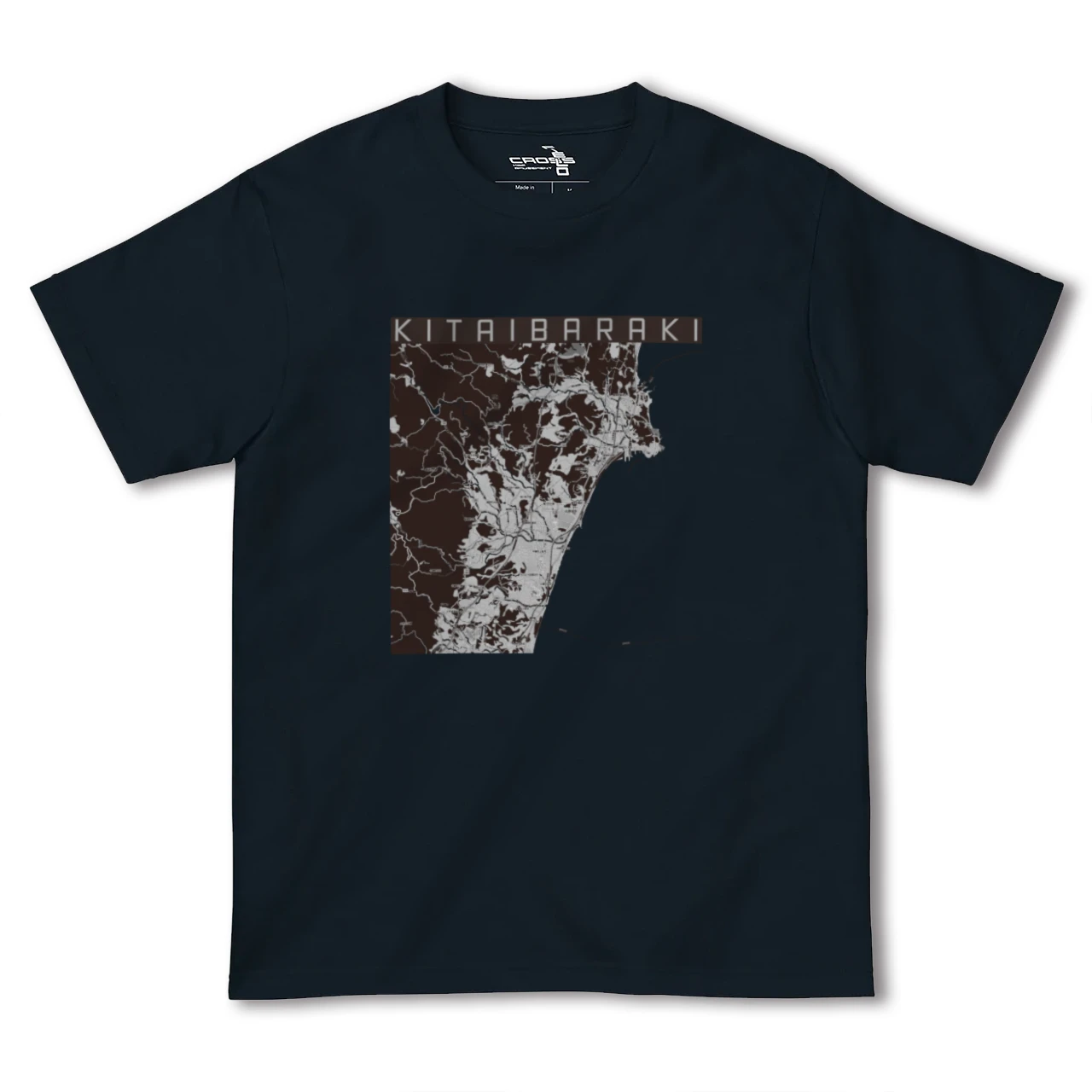 【北茨城(茨城県)】地図柄ヘビーウェイトTシャツ