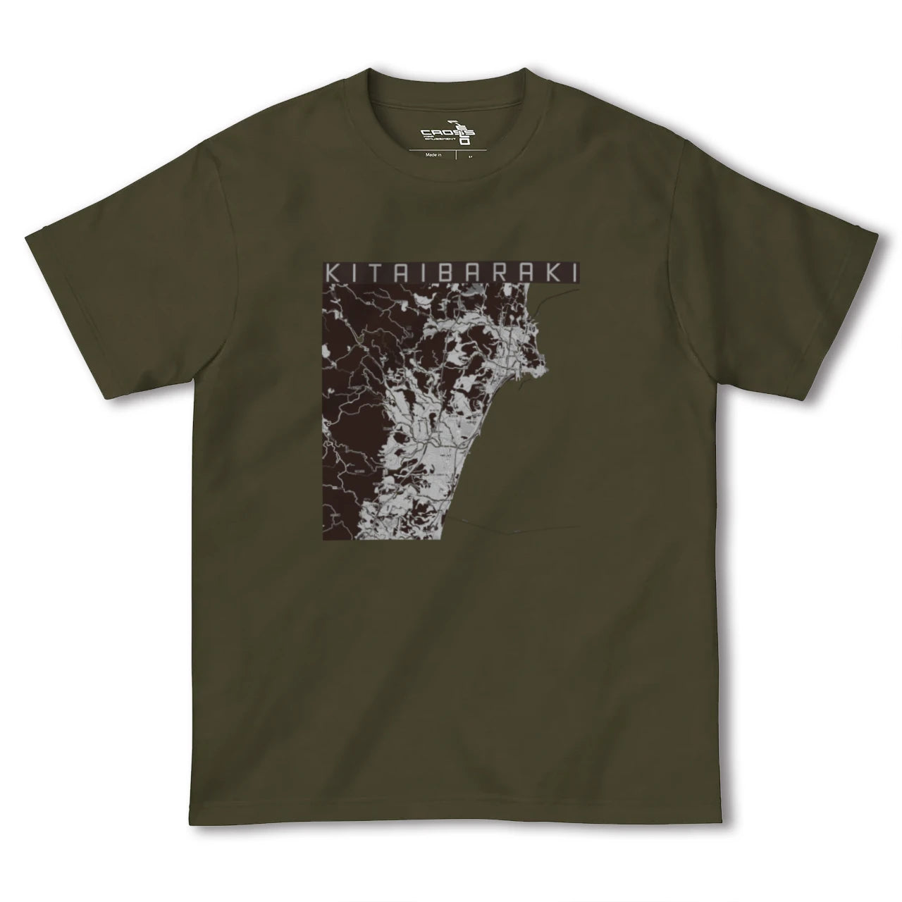 【北茨城(茨城県)】地図柄ヘビーウェイトTシャツ