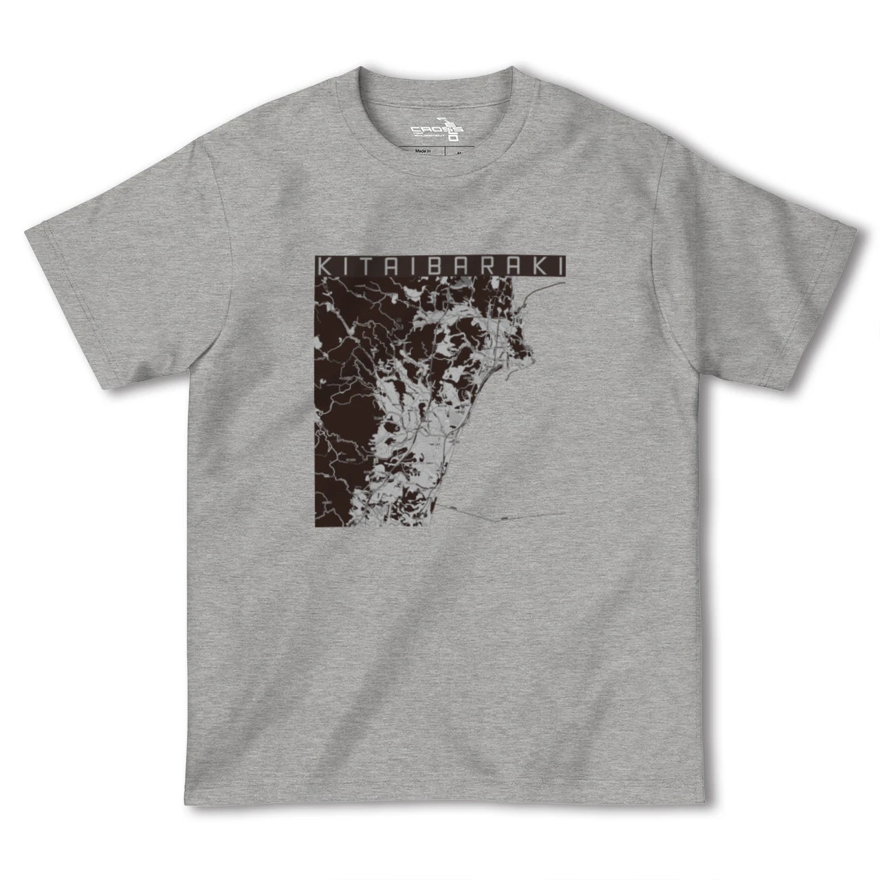 【北茨城(茨城県)】地図柄ヘビーウェイトTシャツ