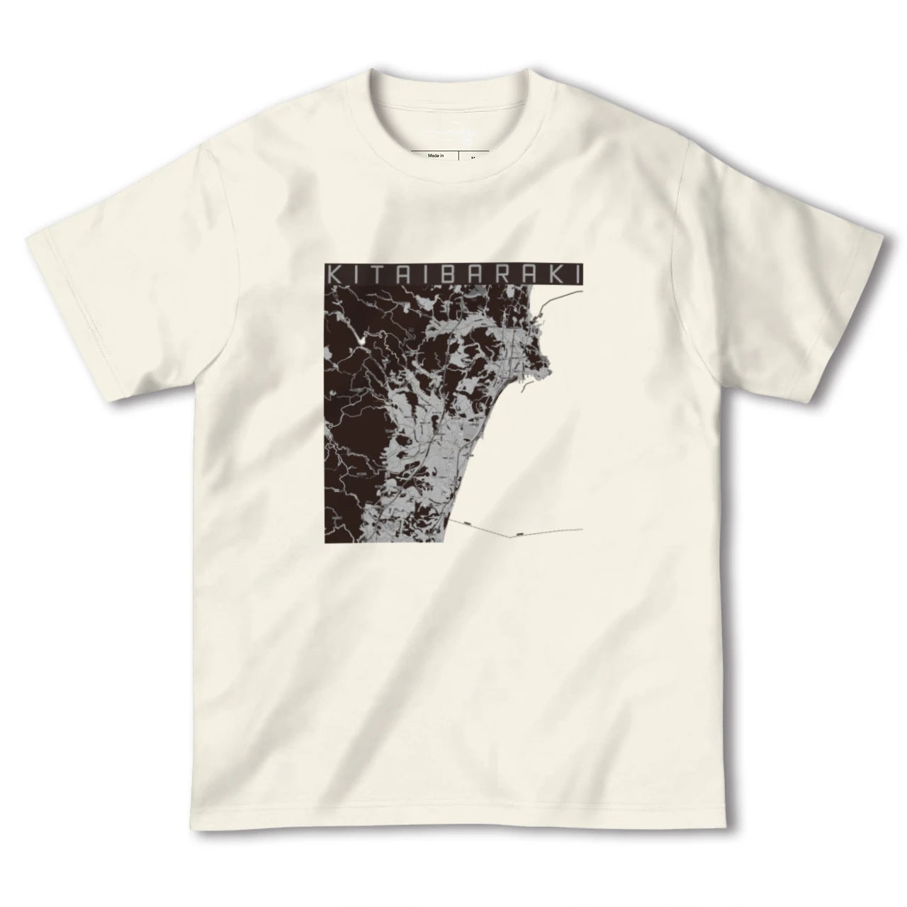 【北茨城(茨城県)】地図柄ヘビーウェイトTシャツ