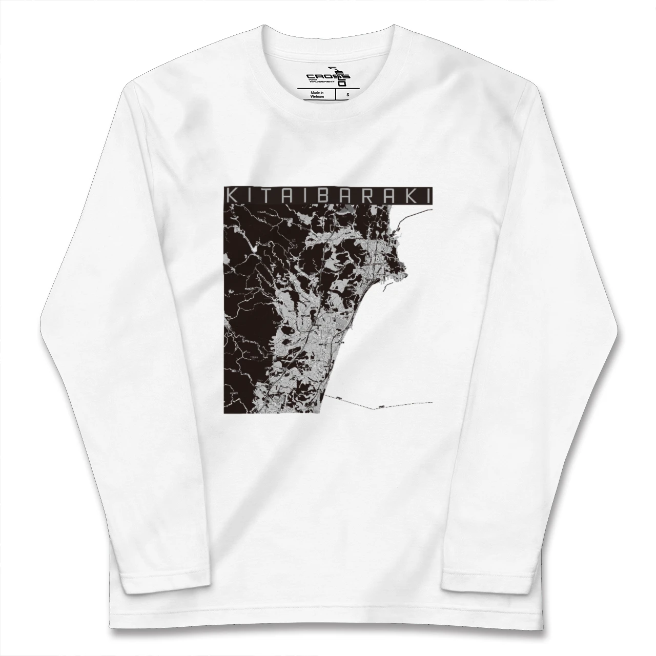 【北茨城(茨城県)】地図柄ロングスリーブTシャツ