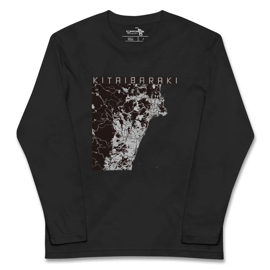 【北茨城(茨城県)】地図柄ロングスリーブTシャツ