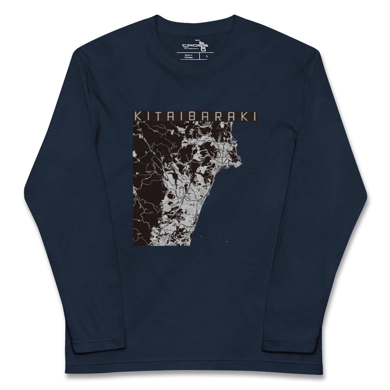 【北茨城(茨城県)】地図柄ロングスリーブTシャツ