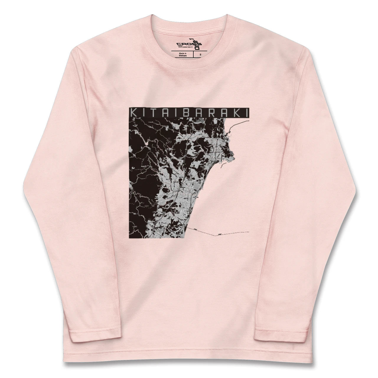 【北茨城(茨城県)】地図柄ロングスリーブTシャツ