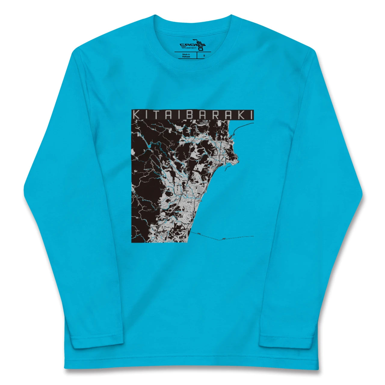 【北茨城(茨城県)】地図柄ロングスリーブTシャツ