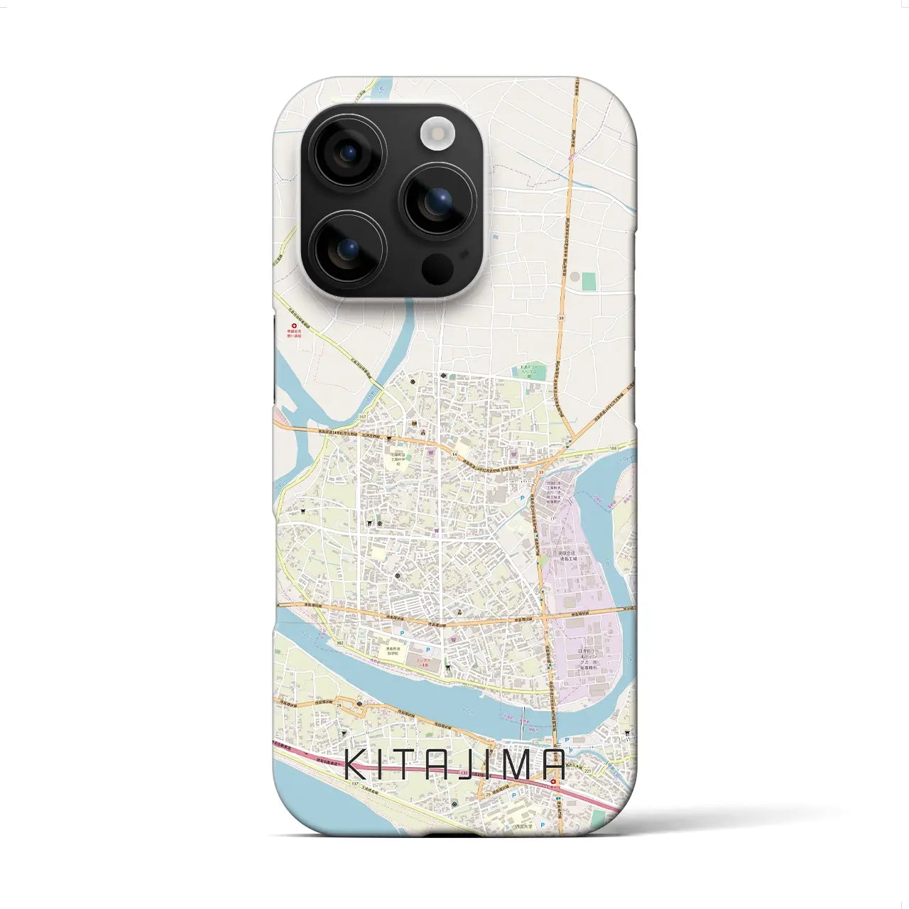 【北島(徳島県)】地図柄iPhoneケース(バックカバータイプ)