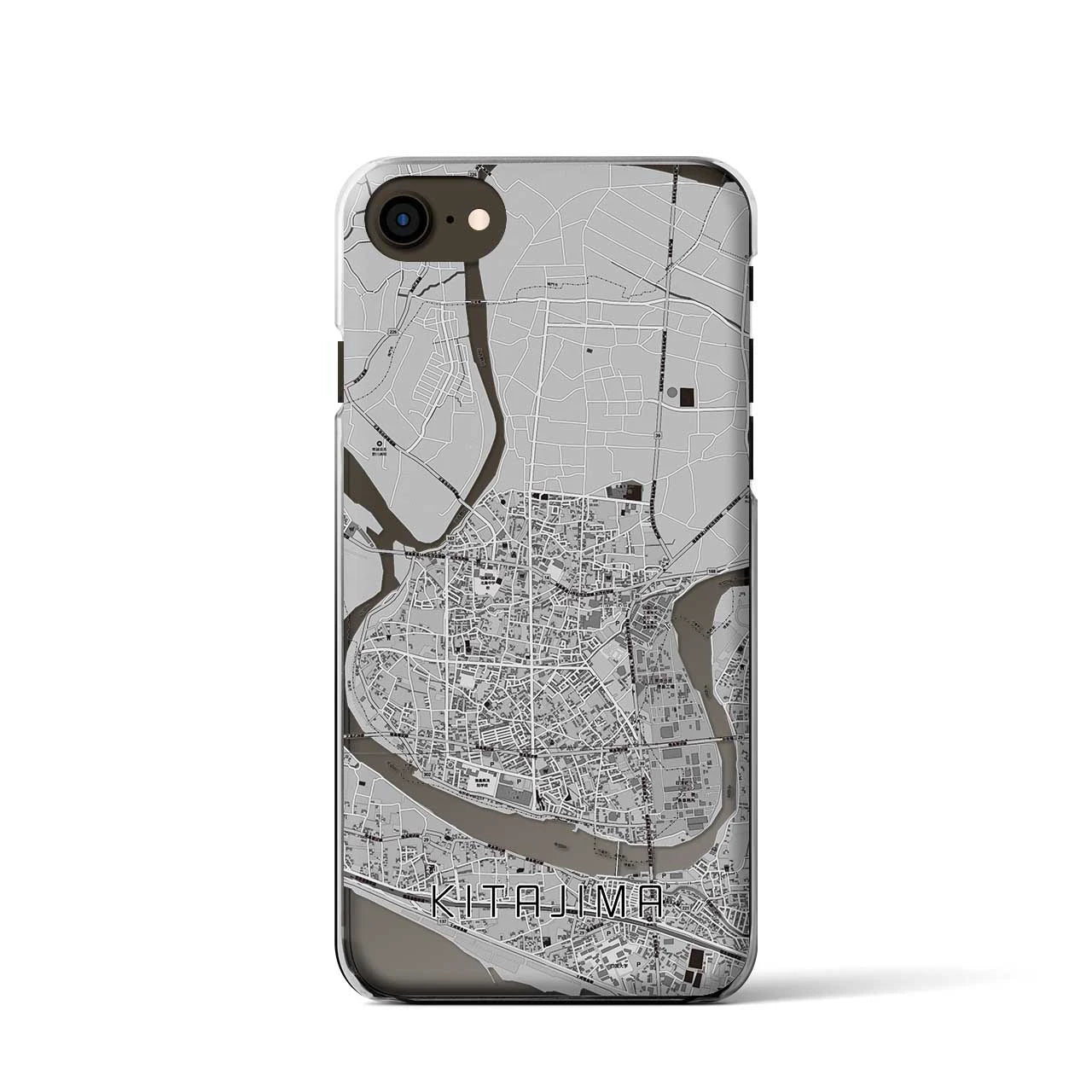 【北島(徳島県)】地図柄iPhoneケース(クリアタイプ)