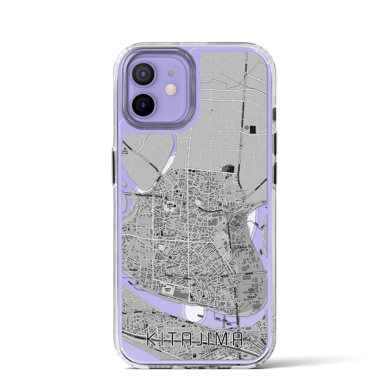 【北島(徳島県)】地図柄iPhoneケース(MagSafeタイプ)