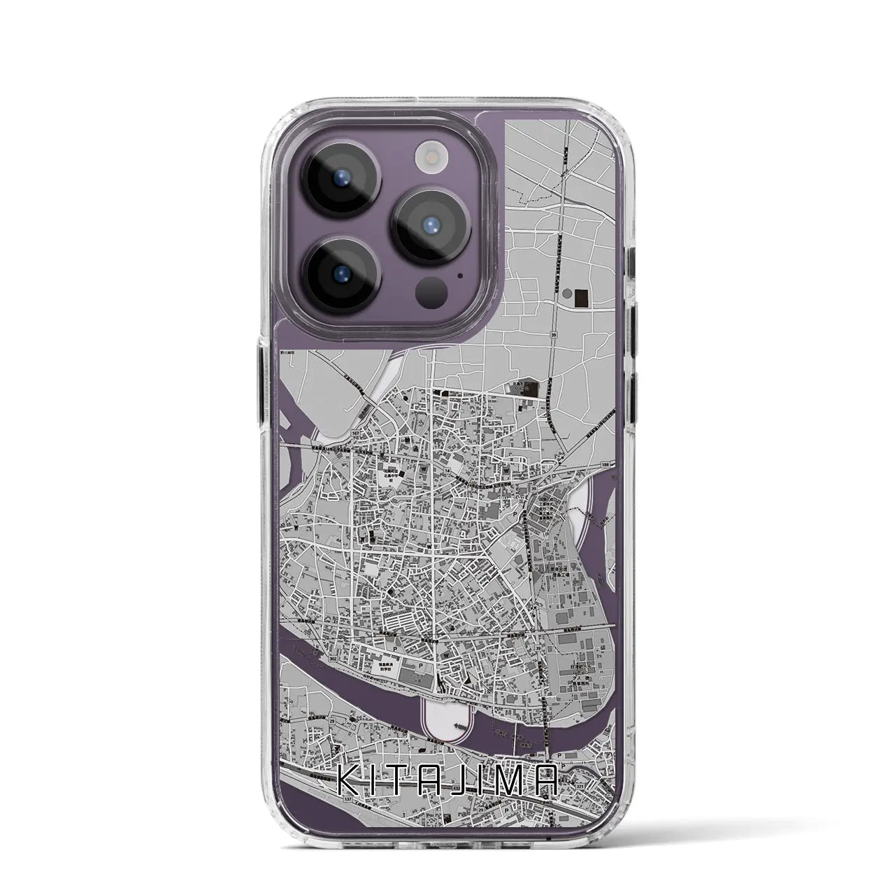 【北島(徳島県)】地図柄iPhoneケース(MagSafeタイプ)