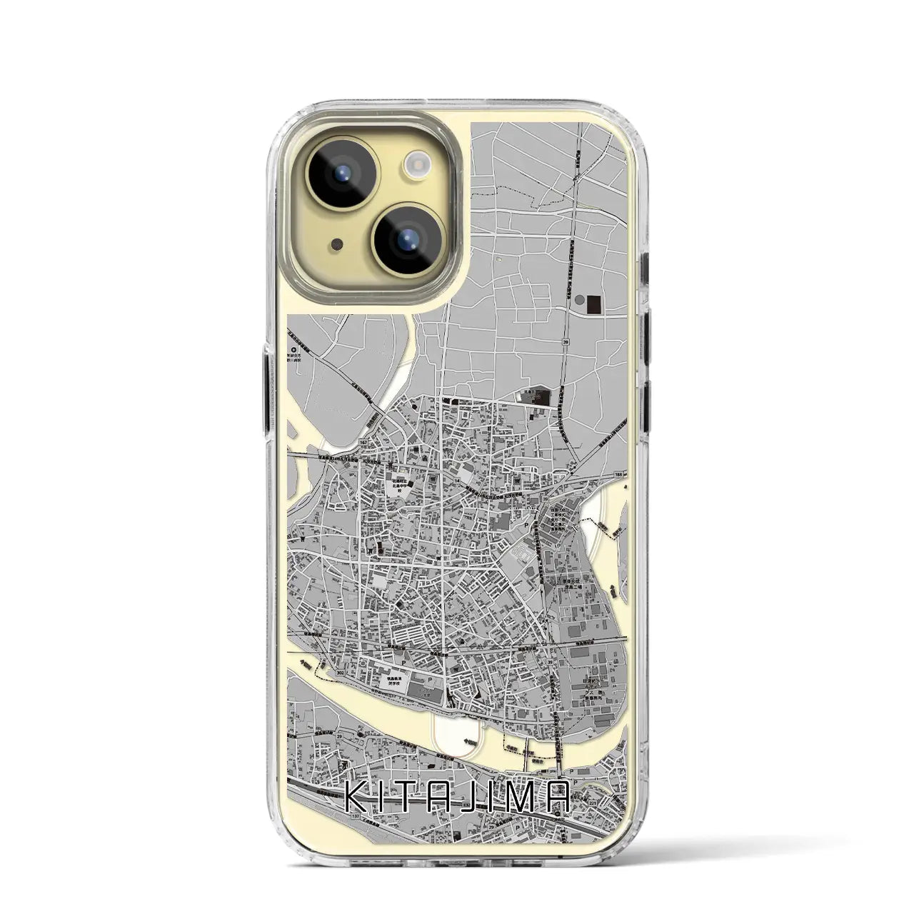 【北島(徳島県)】地図柄iPhoneケース(MagSafeタイプ)