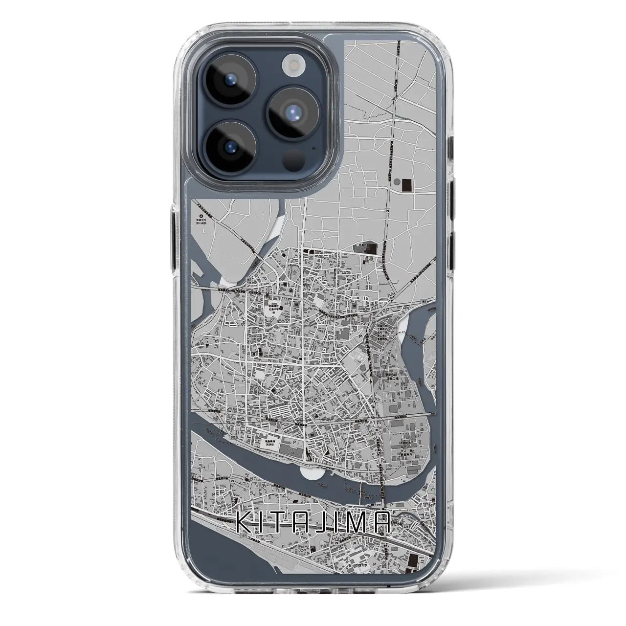 【北島(徳島県)】地図柄iPhoneケース(MagSafeタイプ)
