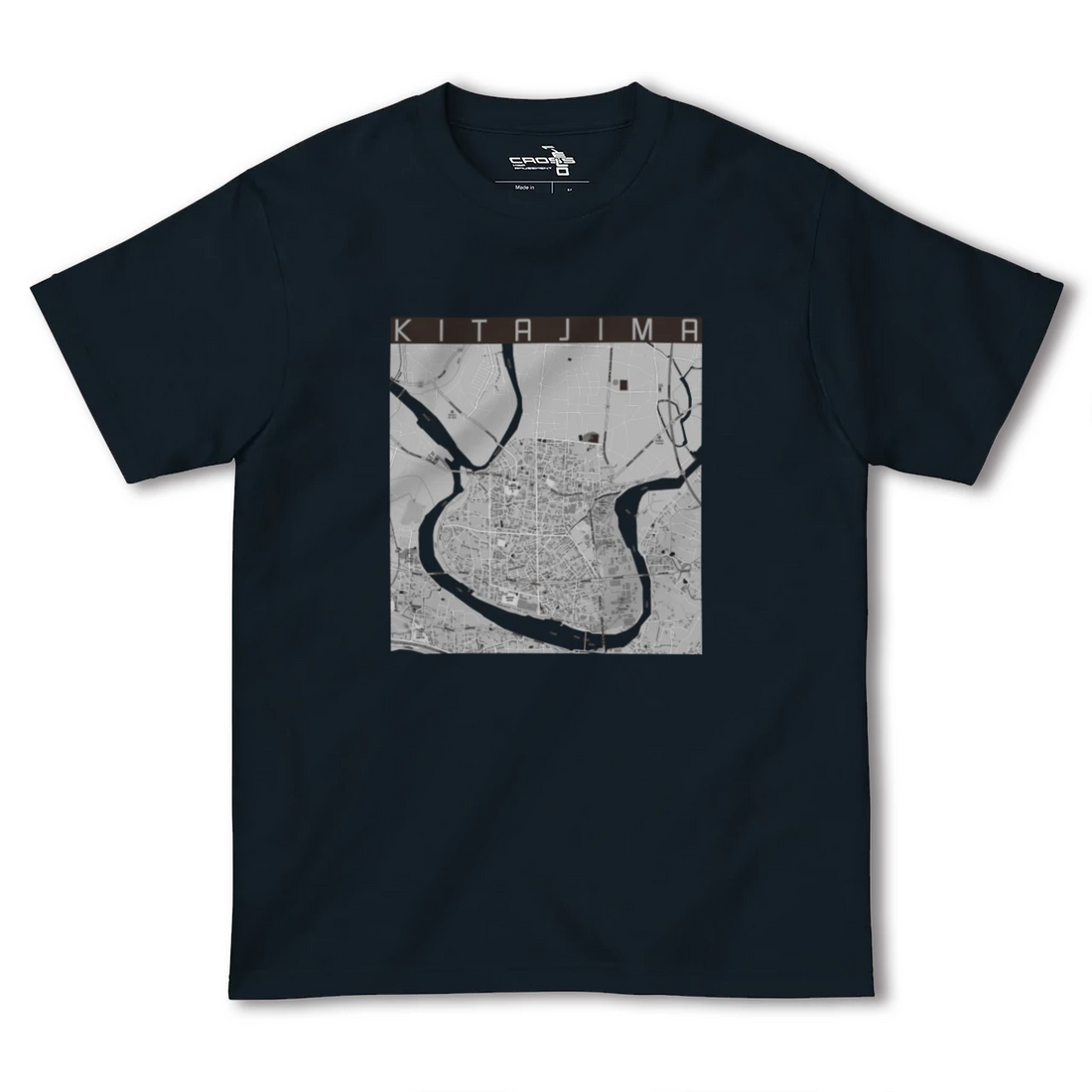 【北島(徳島県)】地図柄ヘビーウェイトTシャツ