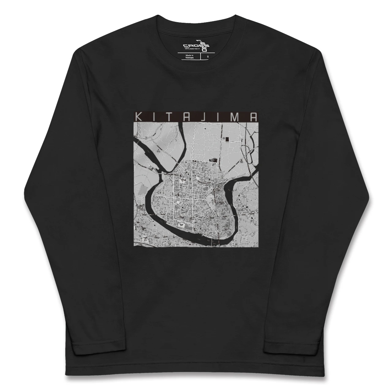 【北島(徳島県)】地図柄ロングスリーブTシャツ