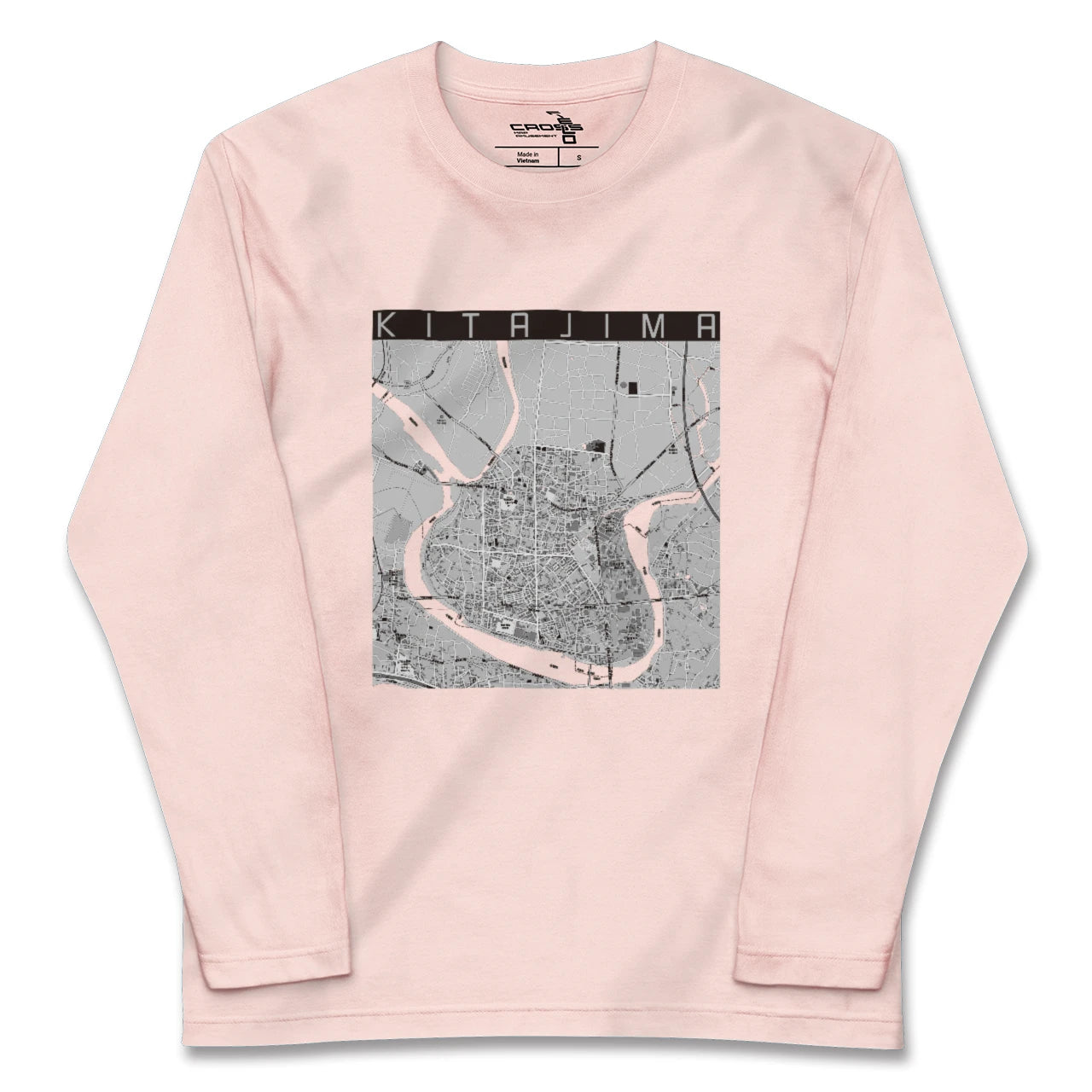 【北島(徳島県)】地図柄ロングスリーブTシャツ