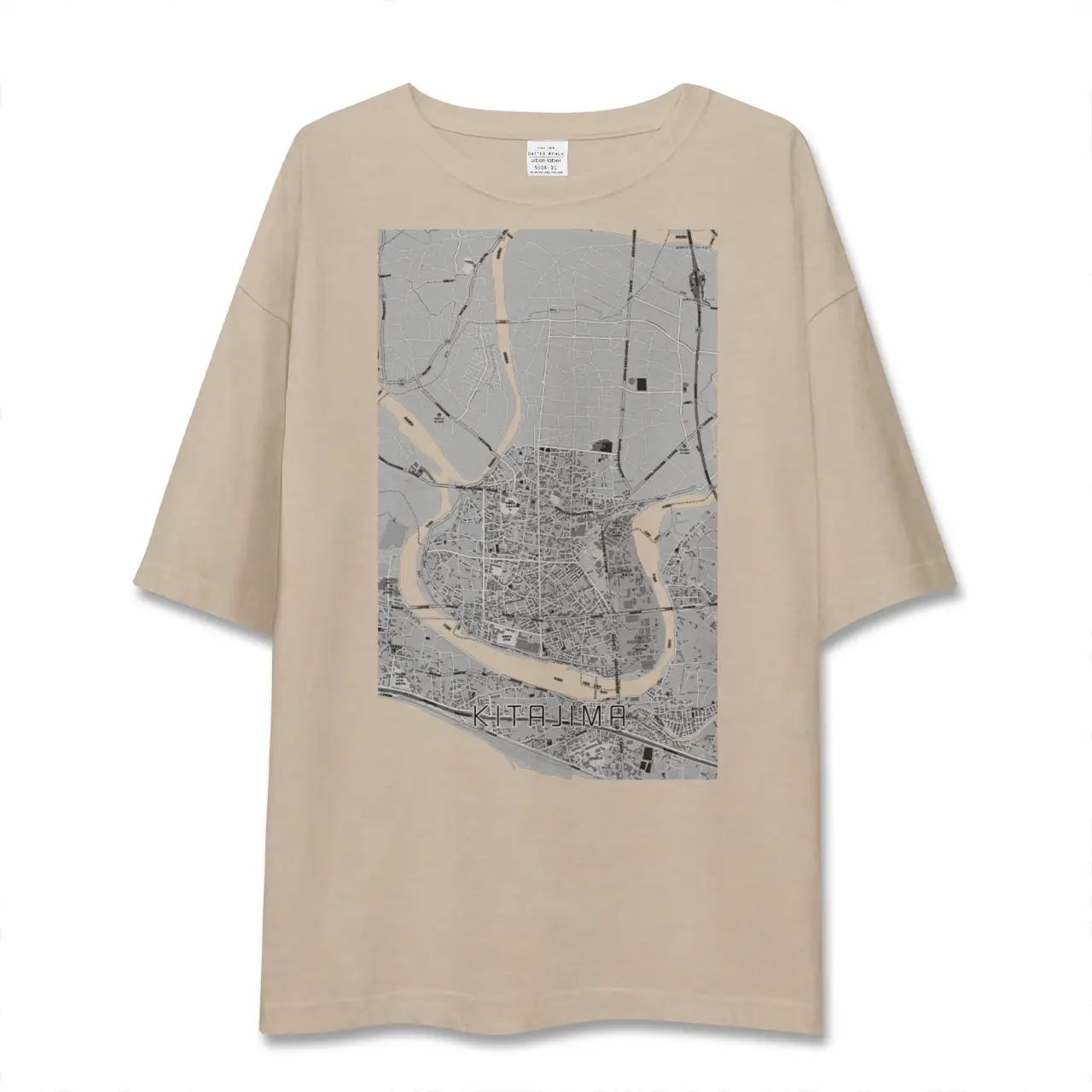 【北島(徳島県)】地図柄ビッグシルエットTシャツ