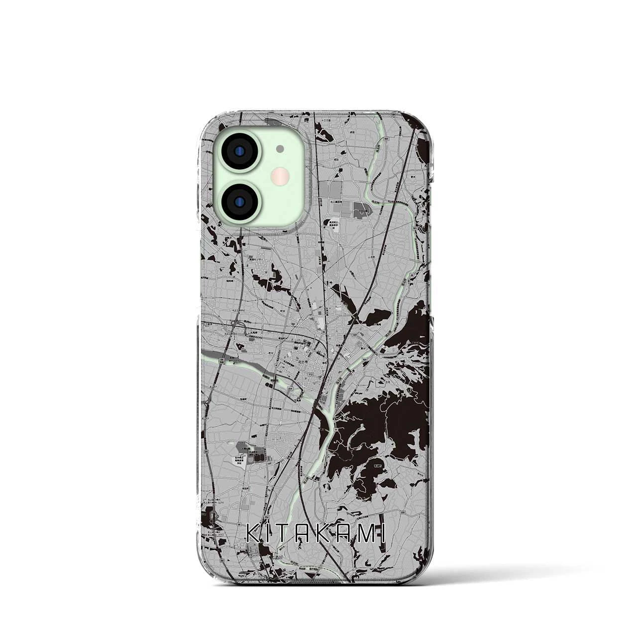 【北上(岩手県)】地図柄iPhoneケース(クリアタイプ)