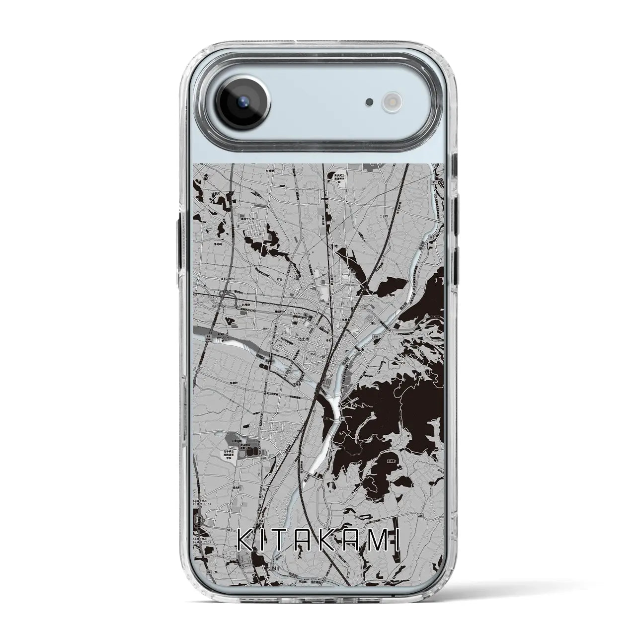 【北上(岩手県)】地図柄iPhoneケース(MagSafeタイプ)