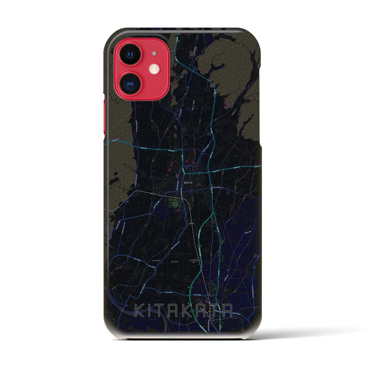 【喜多方(福島県)】地図柄iPhoneケース(バックカバータイプ)