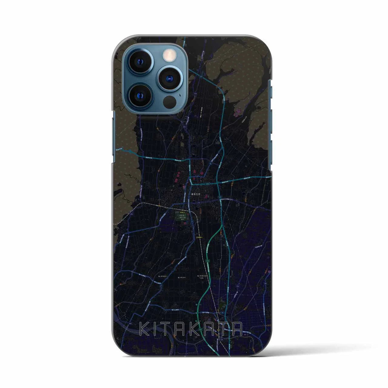 【喜多方(福島県)】地図柄iPhoneケース(バックカバータイプ)