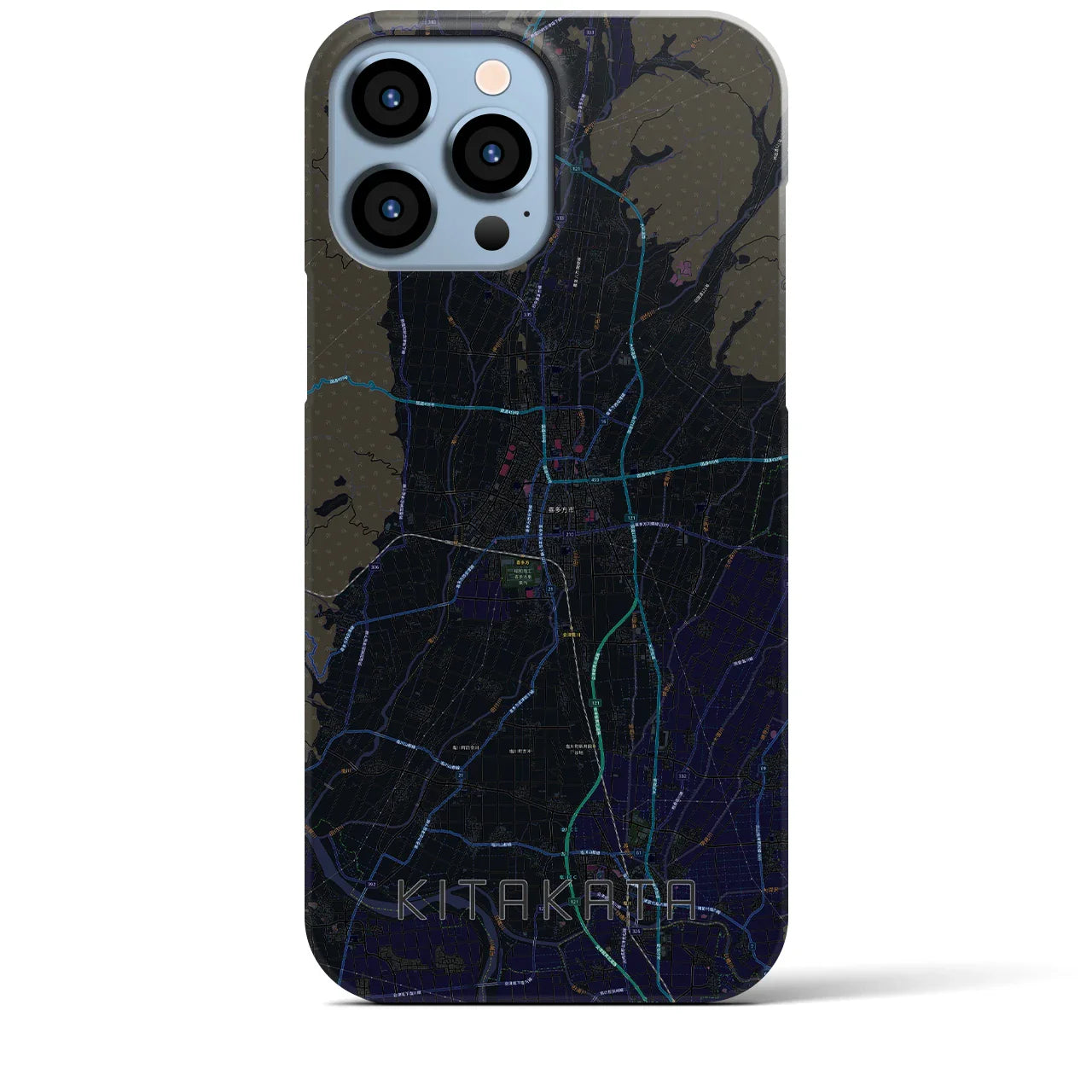 【喜多方(福島県)】地図柄iPhoneケース(バックカバータイプ)