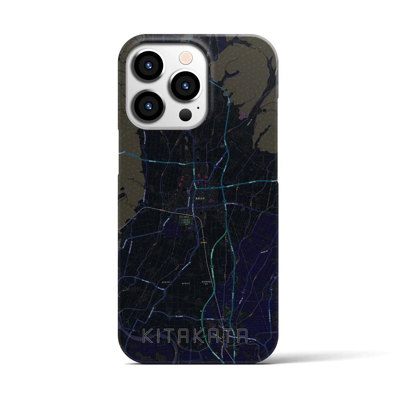 【喜多方(福島県)】地図柄iPhoneケース(バックカバータイプ)
