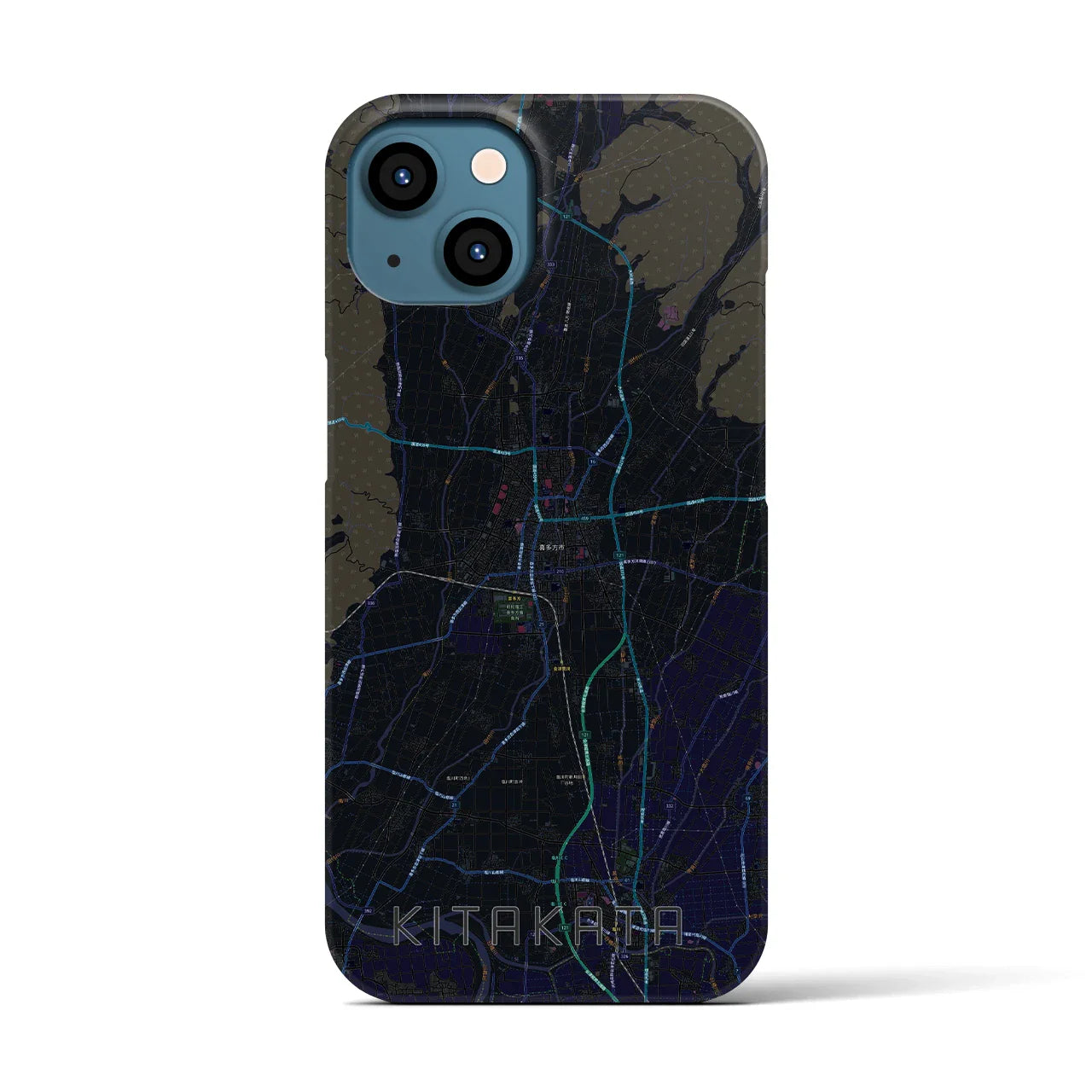 【喜多方(福島県)】地図柄iPhoneケース(バックカバータイプ)