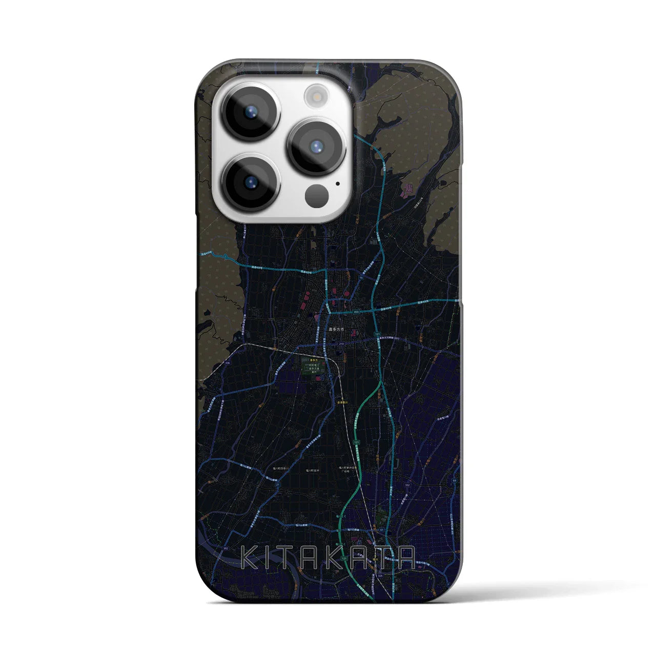 【喜多方(福島県)】地図柄iPhoneケース(バックカバータイプ)