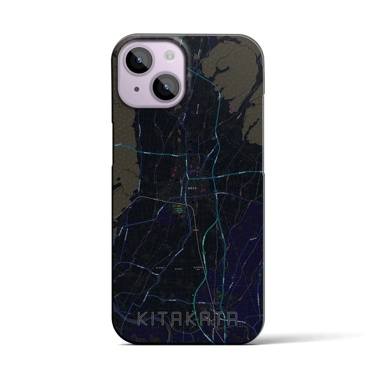 【喜多方(福島県)】地図柄iPhoneケース(バックカバータイプ)