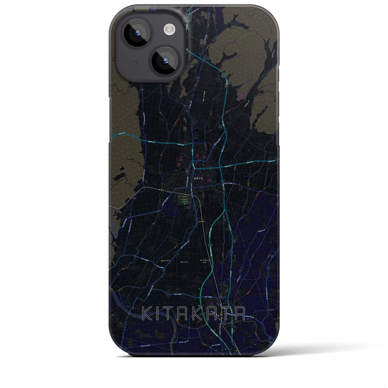 【喜多方(福島県)】地図柄iPhoneケース(バックカバータイプ)