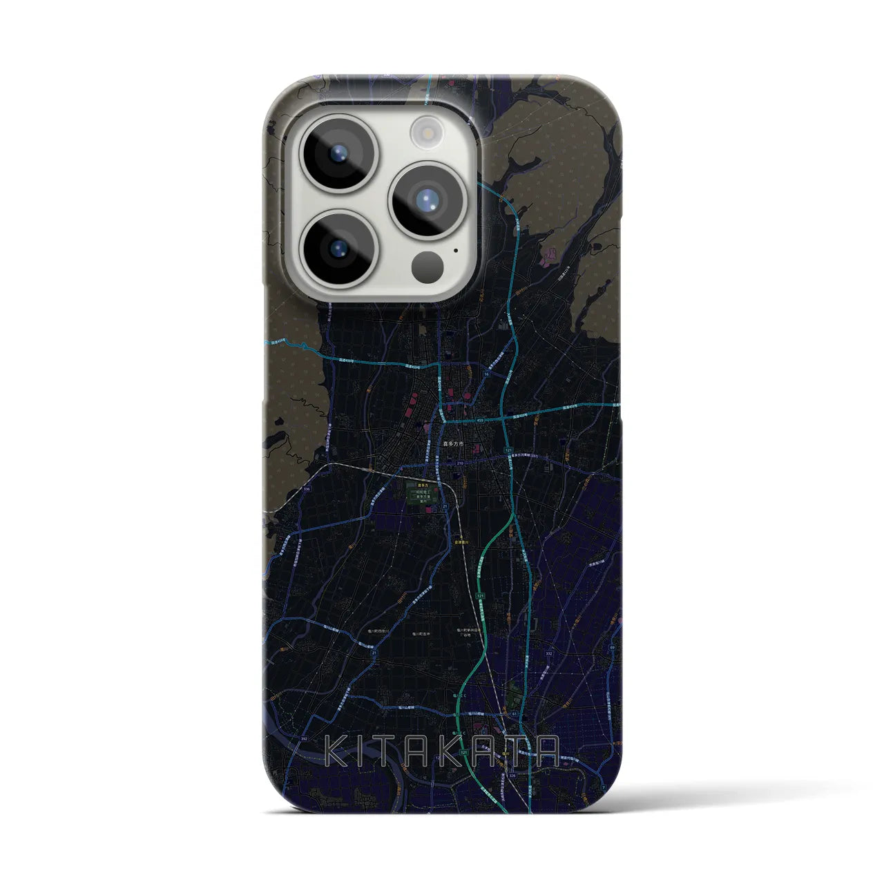 【喜多方(福島県)】地図柄iPhoneケース(バックカバータイプ)