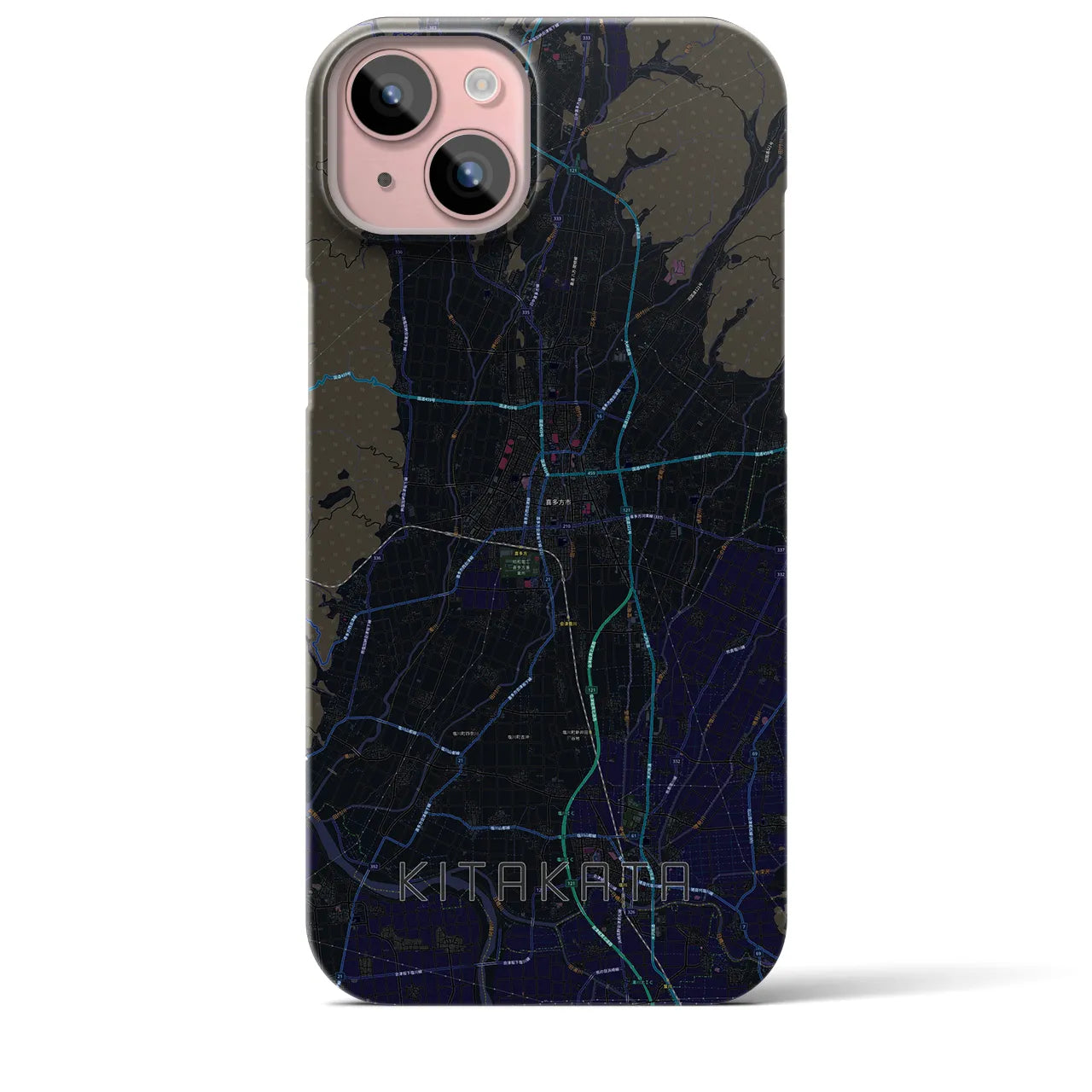 【喜多方(福島県)】地図柄iPhoneケース(バックカバータイプ)