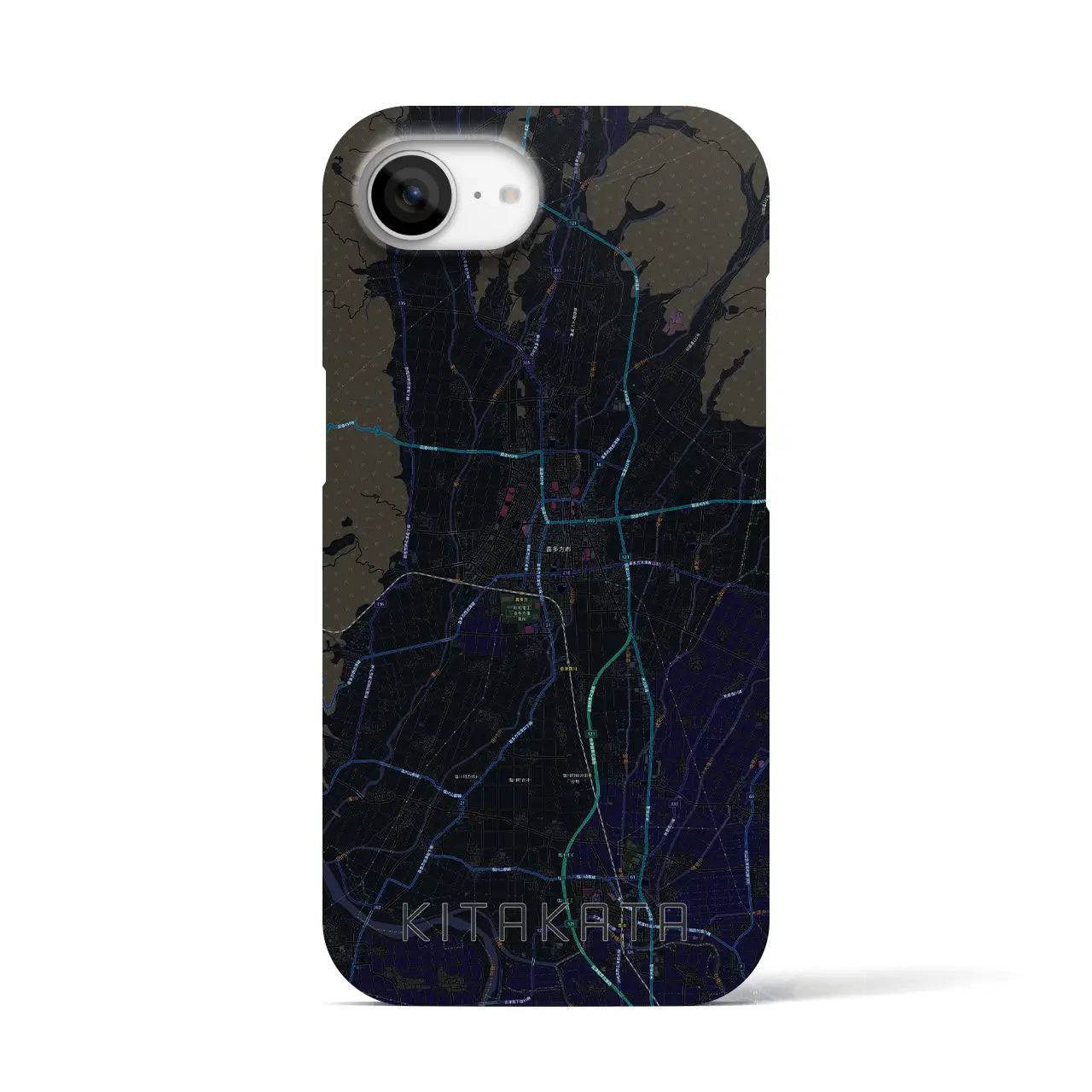 【喜多方(福島県)】地図柄iPhoneケース(バックカバータイプ)